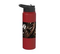 Industrial Gear Machinery Steampunk Architecture Stainless Steel Insulated Water Bottle