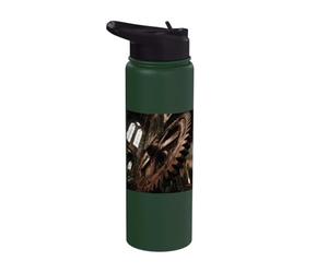 Industrial Gear Machinery Steampunk Architecture Stainless Steel Insulated Water Bottle