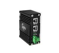 Industrial Gigabit 30W PoE Injector IEEE802.3af/at 12~48VDC Redundant Power Input DIN-Rail 48V PoE+ Output Injector 10/100/1000Mbps Power Over Ethernet 40℃ to 80℃