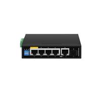 Industrial Gigabit POE Switch 5/6 Port 100/1000 Base-T DIN IP30 Network Ethernet Switch Lightning Protection Max BT90W (Color : ZX500-AXG-411S)
