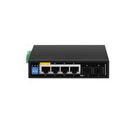 Industrial Gigabit POE Switch 5/6 Port 100/1000 Base-T DIN IP30 Network Ethernet Switch Lightning Protection Max BT90W (Color : ZX500-AXG-42S)
