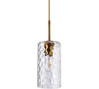 Industrial Gold Dining Room Chandelier - Hammered Glass Pendant Light Compatible with Kitchen Island, Black Grey V-intage Hanging Lamp,Pendant Lighting Ceiling