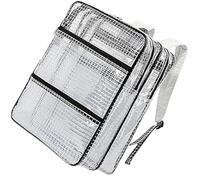 Industrial Grade 18" Anti-Static PVC Tool Backpack Heavy Duty Clear Mesh Compartment Industrial Workshop Tool Carrying Backpack for Electronics Technicians