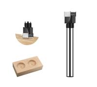 Industrial Grade Carbide Tipped Wood Drill Bit, 12mm Hinge Boring Tool, Triangular Shank Flat Wing Drill for Woodworking