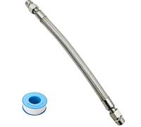 Industrial Grade Compressor Jumper Hose Compressor Jumper Hose,3/4" NPT Male x 20" Length 750°F,Flexible Whole body Stainless Steel Metal Hose with Rotate Freely Fittings,2PCS and Thread Seal Tapes