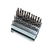 Industrial-Grade Full-Grinding Small Twist Drill 60PC High-Speed Steel Round Shank Number Drill Box
