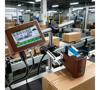 Industrial Grade High-Resolution Automatic Inline Inkjet Coder Printer for Production Line - Ideal for Expiry Date, Barcode, and Label Marking, Continuous High-Speed Printing