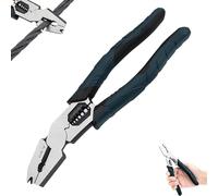 Industrial-Grade Multi-Function Cutting Pliers,9-in-1 Multi-Functional Pliers Nail Puller/Wire Cutter/Stripper/Crimper,Compound Action Leverage Design,Professional Cutting Tool for Home Repair