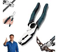 Industrial-Grade Multi-Function Cutting Pliers, High-Leverage 8-in-1 Pliers with Nail Puller, Heavy-Duty Wire Cutters & Wire Stripper for Electrician Tools, Lineman, Ironworker & Hand Tools (A 1PCS)