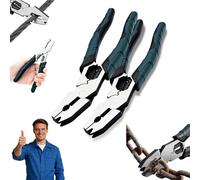Industrial-Grade Multi-Function Cutting Pliers, High-Leverage 8-in-1 Pliers with Nail Puller, Heavy-Duty Wire Cutters & Wire Stripper for Electrician Tools, Lineman, Ironworker & Hand Tools (B 1PCS)