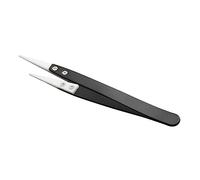 Industrial-Grade Stainless Steel Insulated Tweezers Non-Magnetic Straight-Tipped Handle Bent Tip Insulated Non-Magnetic - Curved Ceramic Tip Stainless Handle Electrical Clip