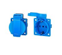 Industrial Grade Waterproof Connector 16A/250V Multifunctional IP54 Panel Socket(EU B)