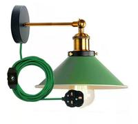 Industrial Green Effect Plug-In Wall Light