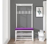 Industrial Hall Tree with Bench & Shoe Sto - Freestanding Entryway Unit with Hoo & Shelf for Efficient Hallway nizat