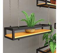 Industrial Hanging Ceiling Shelf - Wall-Mounted Floating Storage Rack for Plants Wine Clothes Pots Flowers and Decor - Perfect nizer for Garage Kitchen Bar