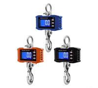 Industrial Hanging Scale 1000Kg Heavy Duty Digital Crane Hook Weigher With LCD Backlight Aluminum Alloy Shell For Warehouse Dock And Steel Material Handling(blue)