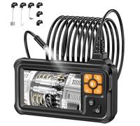 Industrial HD Digital Borescope,4.3" IPS Endoscope 1080P Inspection Camera with Handheld IP67 Waterproof Snake Sewer with 8 LED Lights 5M Semi-Rigid Cable