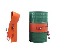 Industrial Heating Metal Drum Heater, Electric Silicone Heating Pad With Thermostat 30-150℃, Heater Pad For Valves, Instruments, Tanks(120L 250 * 1360MM 1700W)