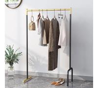 Industrial Heavy Duty Clothes Rail, Adjustable Clothing Display Rack with 1 Rail for Bedroom, Living Room & Office - Sturdy Coat Rack (130/160CM)