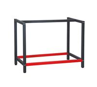 Industrial Heavy Duty DIY Steel Workbench Frame 100x57x81 cm in Anthracite and Red