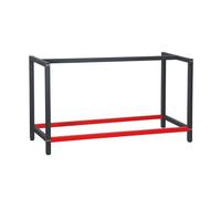 Industrial Heavy Duty DIY Steel Workbench Frame 150x57x81 cm in Anthracite and Red