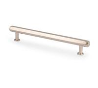 Industrial Hex T Bar Pull Handle - Polished Nickel 160mm Centres Kitchen Cabinet