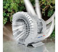 Industrial High Pressure Vortex Blower, Dual-Purpose Blowing and Suction with Dust Filter, Low Noise Operation for Fish Pond Aeration and More