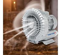 Industrial High Pressure Vortex Blower, Dual-Purpose Blowing and Suction with Dust Filter, Low Noise Operation for Fish Pond Aeration and More