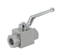 Industrial Hydraulic Ball Valve with High Pressure Shut Off and Carbon Steel Material for Reliable Media Flow Direction and Distribution (1/2)