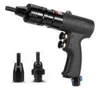 Industrial Hydraulic Pneumatic Rivet Gun, Air Rivet Nut Tool Kit with Self-Locking Head & Speed Adjustment, for Blind Riveting & Flat Nuts - Quality Riveter for Efficient Results