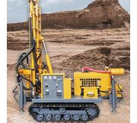 Industrial Hydraulic Water Well Drilling Rig, Portable Dual Use Air and Water Borehole Equipment for Deep Well Drilling, Soil and Rock Exploration, Agricultural Irrigation, and Construction Projects