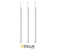 Industrial Indoor Hanging lamp PASTELO 3 Steel White G9 LED SOLLUX Living room