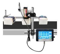 Industrial Inkjet Printer, Automatic Inkjet Coder, Quick-Drying Inkjet Coder, Online Coder, 12.7 mm / 25.4 mm Date Coding Machine with Touch Screen(One Color ZX12)