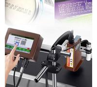 Industrial Inkjet Printer - Automatic Online Date Coding Machine for Carton Boxes, Glass Bottles, Plastic Bags, and Metal Parts - 12.7mm Width - Black