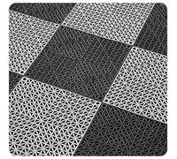 Industrial Interlocking Floor Tile, Interlocking Garage Floor Tiles PVC 30x30x1.5cm 4-48 PCS Self-Draining Non-(Grey+black,24PCS)