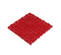 Industrial Interlocking Floor Tile, Polypropylene Interlocking Drainage Floor Tiles 40x40x2.5cm Multi4-30 Pcs(Red,20 pieces)