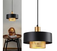 Industrial Iron Battery Pendant Lamp with Battery, Without Power Connection, Pendant Lights with Battery Operated, Remote Control Pendant Light for Kitchen Island, Rechargeable Pendant Lamp, No Wiring