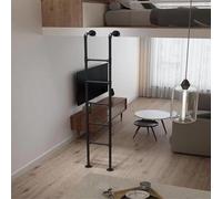 Industrial Iron Pipe Bunk Bed Ladder, Emergency Egress Ladder for Window Well, Metal Loft Bed Ladder Wall Mounted, Indoor Outdoor Climladders, 330Lbs Load Capacity/8Ft/2.4M/94.5In