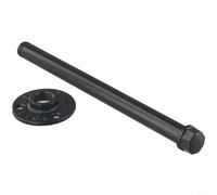 Industrial Iron Shelf Brackets for Custom Wall Shelving Built Around Standard Plumbing Pipe Dimensions and Layouts (30cm)