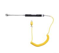 Industrial K-Type Thermocouple Sensor, -50°C to 500°C for SURFACE Temperature Probe, Insulated Handle and Stretchable Wire, for TM902C TES1310 DM6801 Meters(81532B)