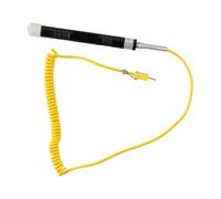 Industrial K-Type Thermocouple Sensor, -50°C to 500°C for SURFACE Temperature Probe, Insulated Handle and Stretchable Wire, for TM902C TES1310 DM6801 Meters(81531B)