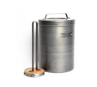 Industrial Kitchen 2pc ware Set including Metal Bread Bin, 23x34.5cm & Kitchen Towel Holder, 31cm in Grey | Size: 23x34.5 cm Industrial Kitchen Grey 23x34.5 cm