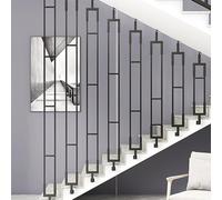 Industrial L-Shaped Staircase Handrail - Ceiling Mounted Pipe Railing for Interior Stairs Perfect for Villa Loft & Apartment Durable & Stylish Stair Railings
