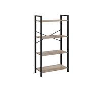 Industrial Ladder shelf Bookcase, Black