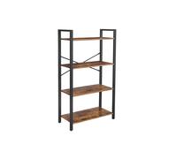 Industrial Ladder shelf Bookcase, Rustic Brown