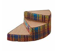 Industrial Ladder Spiral Pet Stairs Foam Climbing Ladder Curved Design Joint Protection Removable Cover Suitable for Small Pets Bedroom Living Room, Colorful Plaid, size to 8