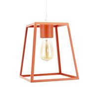 Happy Homewares Industrial Lantern Lamp Shade in Orange with Square Top & Bottom Happy Homewares Orange