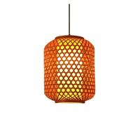 Industrial Lantern Pendant Light Vintage Restaurant Fixtures Southeast Asian Chandelier Rural Decorative Hanging Lighting for Kitchen Island Dining Room Foyer(Red,20 * 30cm)