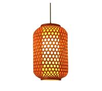 Industrial Lantern Pendant Light Vintage Restaurant Fixtures Southeast Asian Chandelier Rural Decorative Hanging Lighting for Kitchen Island Dining Room Foyer(Red,25 * 40cm)