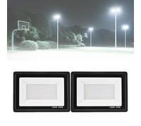 Industrial LED Flood Light, Low-Voltage Direct Wired, 150W, 10000lm Brightness, Waterproof for Outdoor Sports Fields and Event Spaces